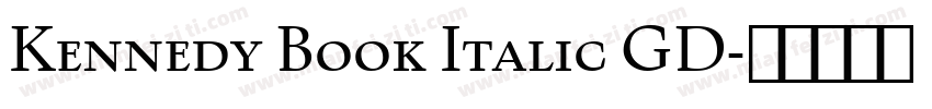 Kennedy Book Italic GD字体转换
